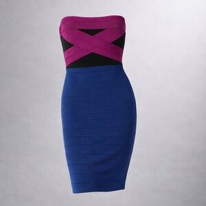 City Studio Juniors Strapless Colorblock Bodycon Dress/size 11